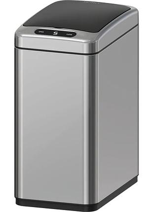Відро для сміття сенсорне прямокутне koer tc-020408-02 8 л (колір нержавійка) (kr5588)