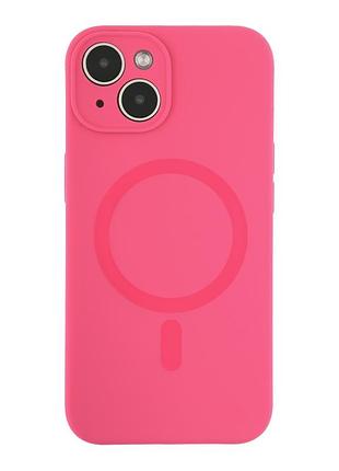 Чохол glow silicone case full camera with magsafe для iphone 14 manyue red