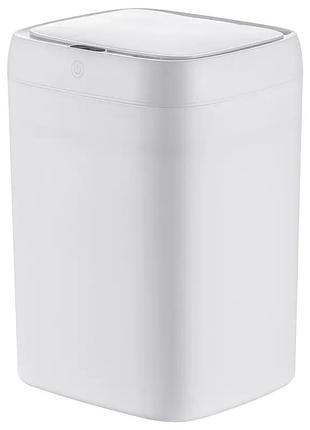 Відро для сміття сенсорне прямокутне mixxus wave-tc0314 white 14 л (колір білий) (mi8404)