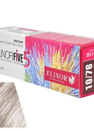 Краска для волос 10/76 elinorfive5 professional светлый блондин коричнево-фиолетовый 100 мл