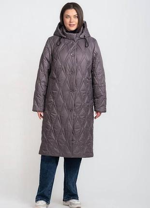 Женские плащи демисезонные больших размеров 54-70 серый 64