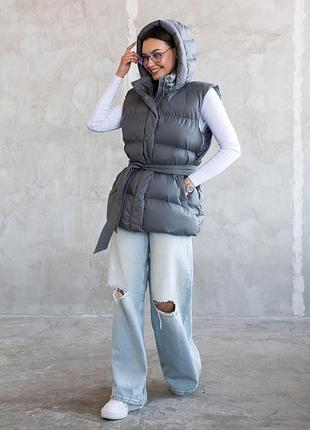 Жіночий жилет молодіжний one size (s-l) графит