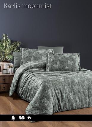 Постільна білизна issi home сатин люкс полуторний розмір karlis moonmist