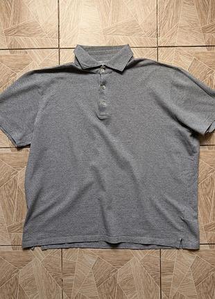 Поло luxury gran sasso polo shirt mens xl gray textured cotton italy short sleeve