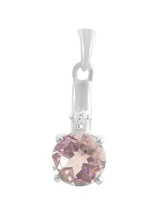 Срібна підвіска komilfo з аметистом 1.703ct (2157762)