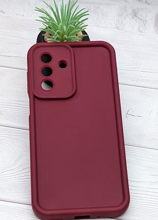 Чехол shock case для samsung galaxy a18 / a185 бампер силиконовый цвет бордовый