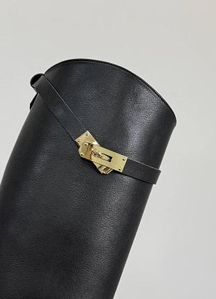 Premium! женские кожаные черные сапоги демисезонные деми сапоги на флисе натуральная кожа весна 6