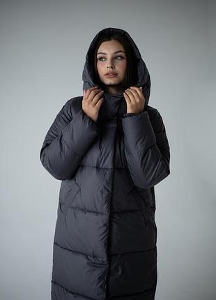 Парка зимняя женская xl графитовый