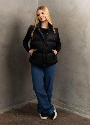 Жіночий жилет молодіжний one size (xs-m) чорний