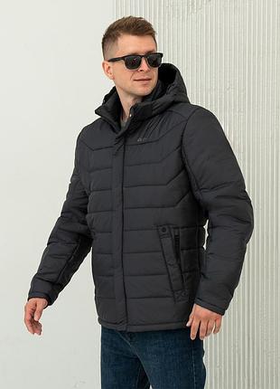 Зимние мужские пуховики большого размера 50-64 графит 56