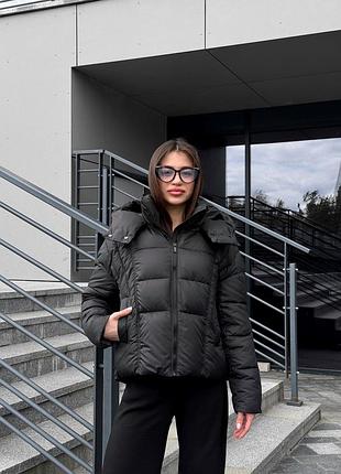 Зимние женские куртки модные 40-48 черный 42