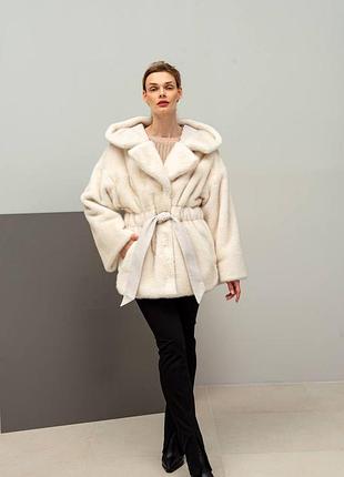 Зимняя женская екошуба 38-50 белый