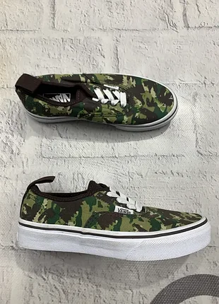 Камуфляжные детские кеды vans authentic elastic lace оригинал, размер 31.5 (стелька 19 см)