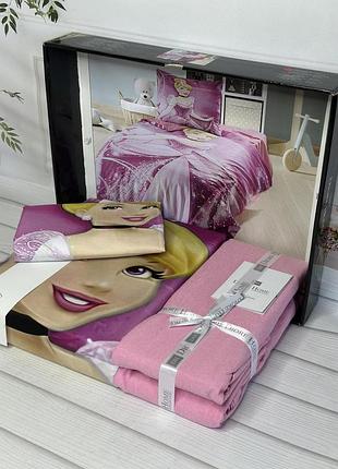 Barbi дитяча полуторна постільна білизна. ранфорс. romeo home туреччина.