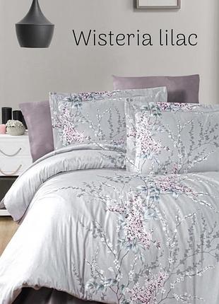 Постельное белье issi home сатин люкс полуторный размер wisteria lilac