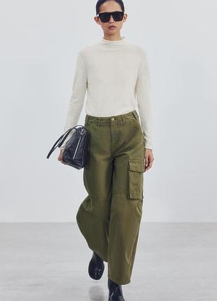 Свитер женский светлый из 100% экстра мягкой шерсти с высоким воротом zara new