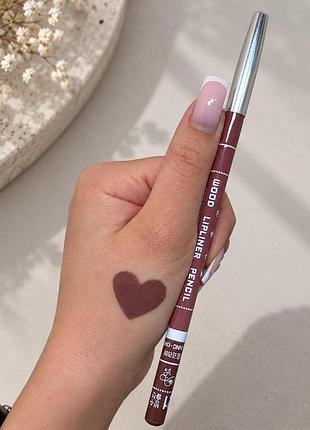 Кремовий олівець для губ wood lipliner pencil, відтінок №21