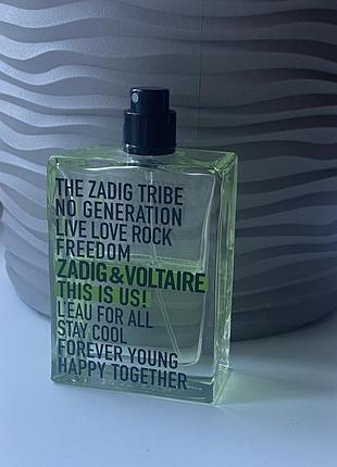 Туалетна вода zadig et voltaire this is us! l`eau for all унісекс 50 мл