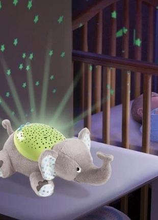 Детский мягкий ночник-проектор звездного неба summer infant slumber buddies (слон)