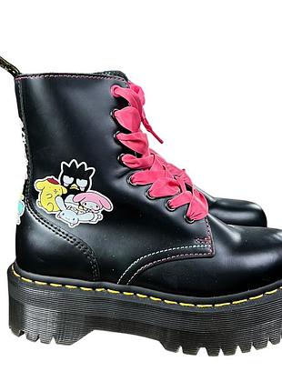 Кожаные редкие ботинки dr martens jadon hello kitty sanrio мартинсы мартенсы на платформе тракторной подошве высокие демисезонные оригинал размер 37