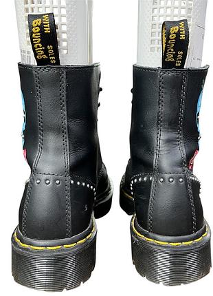 Кожаные редкие ботинки dr martens 1460 pascal bex rose черепа розы мартинсы мартенсы на платформе тракторной подошве оригинал демисезонные размер 39 4