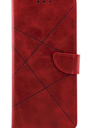 Чохол книжка business leather claps для samsung galaxy a18 / a185 на магніті з підставкою червоний