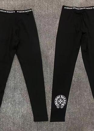 Лосіни жіночі chrome hearts чорні