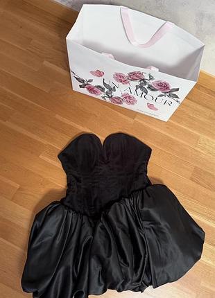 Вечірня сукня жіноча mon amour ballet velour чорна