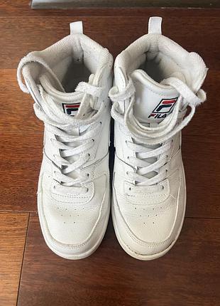 Високі білі кросівки fila fx-ventuno l mid 24 см устілка