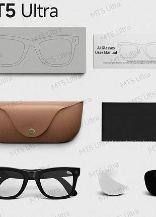 Розумні окуляри smart glasses з камерою коричневые