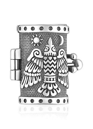 Серебряное бусина для бороды орел 15 мм. 9162820/1