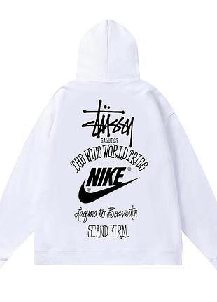 Худі stussy&nike біле