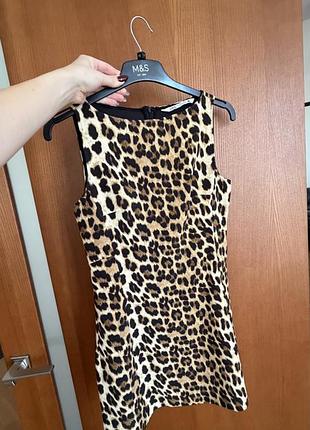 Трендова леопардова сукня zara,xs
