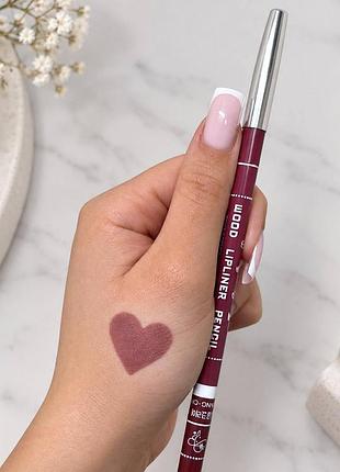 Кремовый карандаш для губ wood lipliner pencil, оттенок №04
