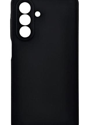 Чехол silicone case для телефона samsung galaxy a18 / a185 бампер с микрофиброй черный