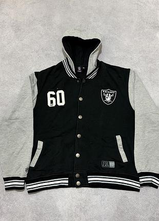 Бомбер nfl las vegas oakland raiders varsity jacket