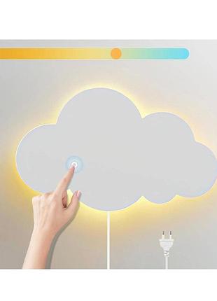 Детский настенный led ночник «облако» с сенсорным управлением