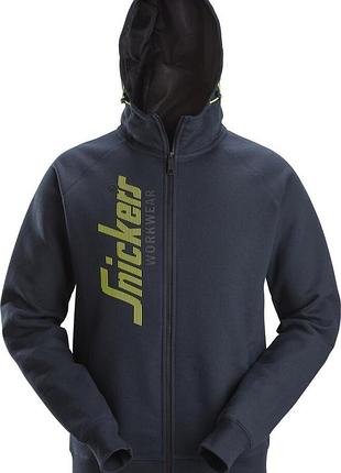 Толстовка, худи на блискавці з логотипом snickers workwear 2846