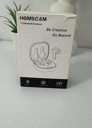 Беспроводные наушники homposcam / qcy t13 tws bluetooth 5.1 с enc (б/у)