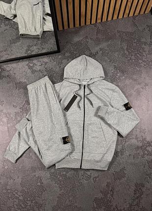 Спортивний костюм stone island сірий