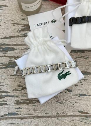 Браслет lacoste сріблястий