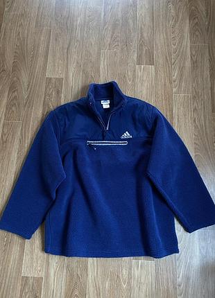 Вінтажна флісова кофта шерпа adidas розмір xl, можна l