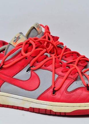 Nike dunk low x off-white «university red» 44,5р кроссовки кросівки (арт ct0856-600)