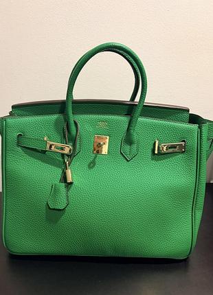 Шкіряна сумка в стилі бренду hermes