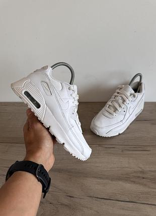 Кросівки дитячі шкіряні nike air max білі оригінал