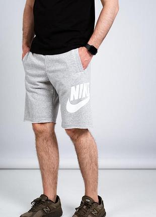 Шорты котоновые nike серые