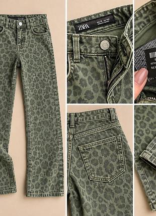 Джинси в принт zara для дівчинки 140см