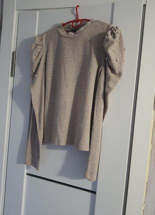 Кофточка свитер zara с жемчужинами