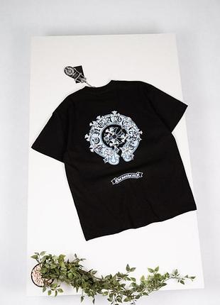 Футболка chrome hearts кольоровий хрест чорна