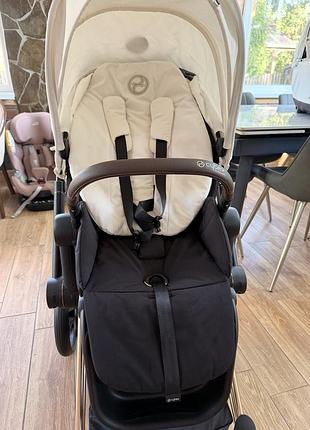 Коляска cybex e-priam white rosegold 4